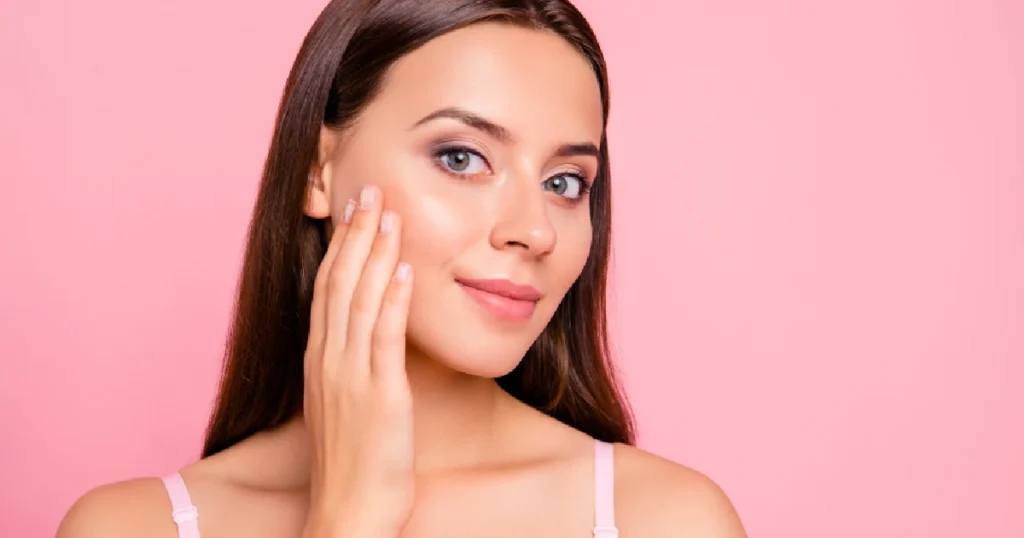 Woman with glowing, smooth skin after a Aquafirme Facials in Kearney, NE