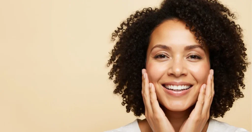 Woman with smooth, rejuvenated skin showing the results of skin rejuvenation and fine lines treatment.