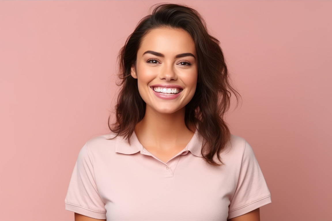 cute-young-woman-smiling-on-pink-background